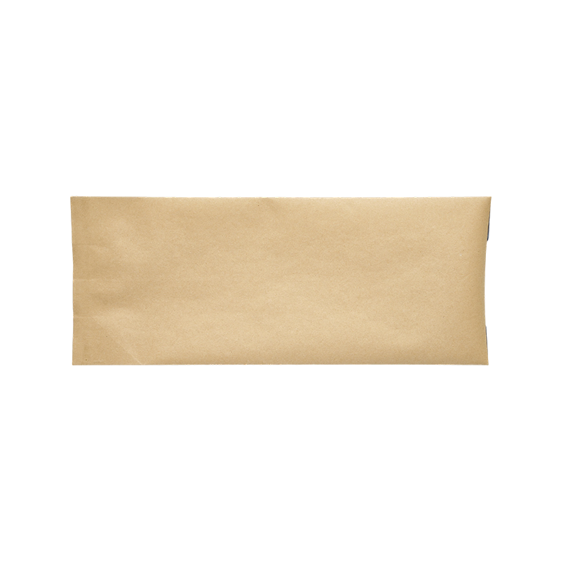 Bolsa de papel Kraft en blanco con cierre intermedio