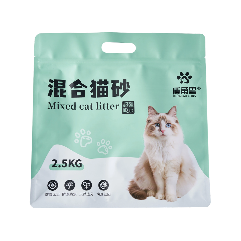 Bolsa de arena para gatos mixta autosellante octogonal de 2,5 kg