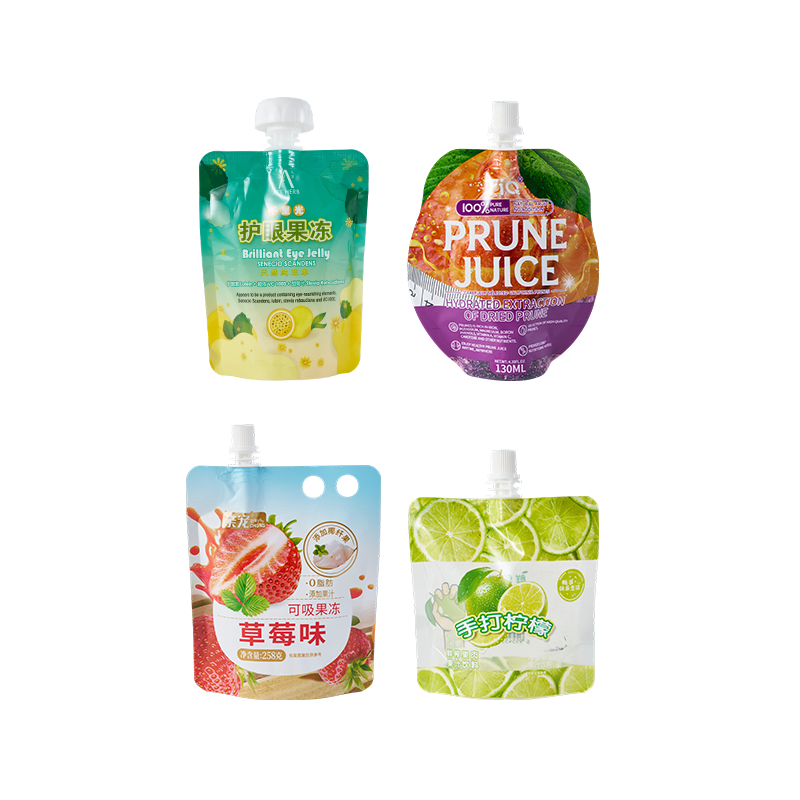 Bolsa con forma de boquilla para jugo y gelatina