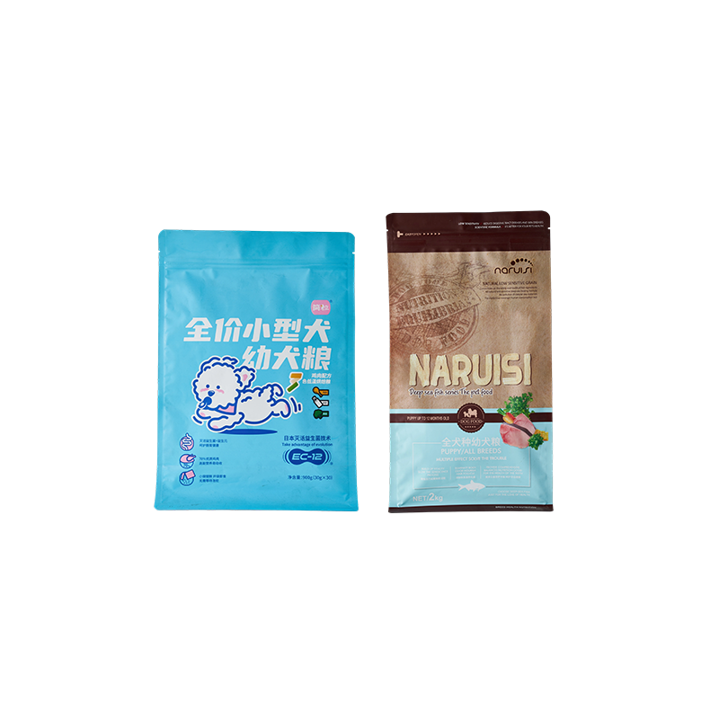 Bolsa de comida para perros resellable con sello octogonal de 900 g–2 kg