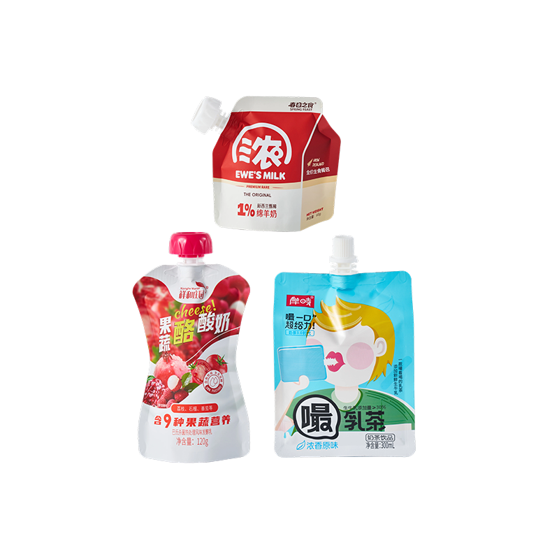 Bolsa con pico para yogur y productos lácteos