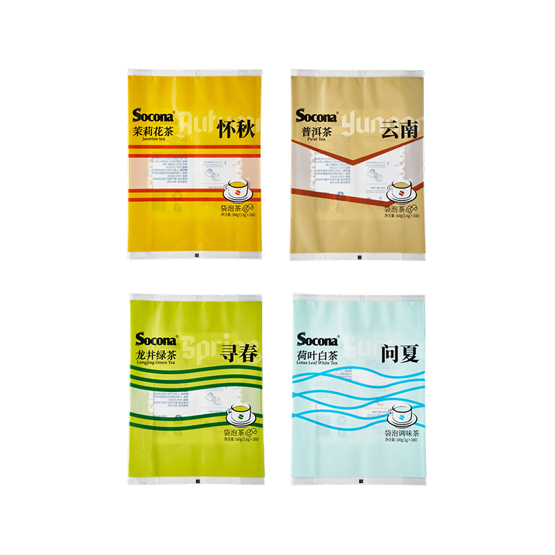 Bolsa de embalaje de té de sello medio de 160 g para varios tipos de té