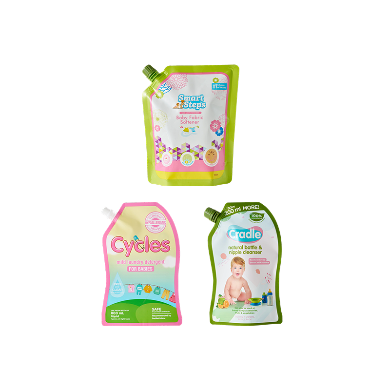 Bolsa con pico para el cuidado de telas, detergentes y ropa de formas especiales